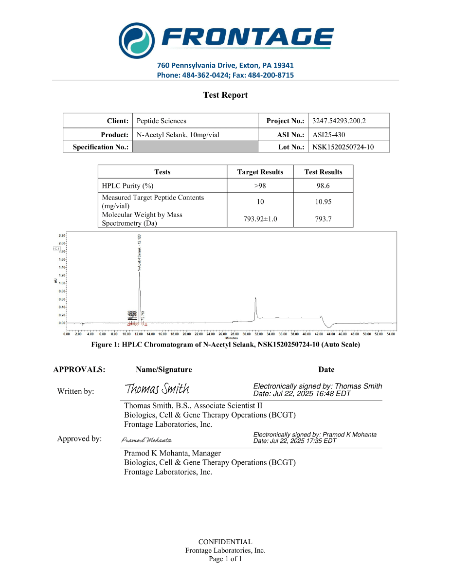 N-Acetyl Selank Amidate 10mg - Image 5